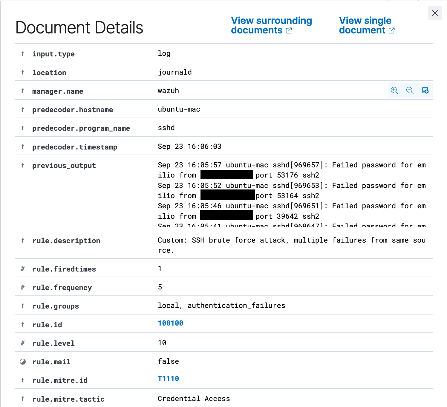 Custom Rule Detection in the Wazuh Dashboard